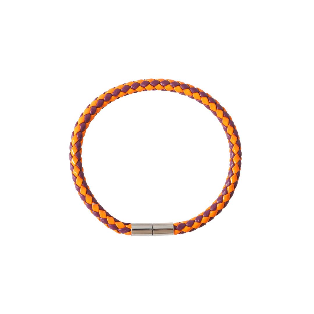 Braided Bracelet - Purple + Orange