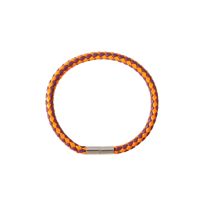 Braided Bracelet - Purple + Orange