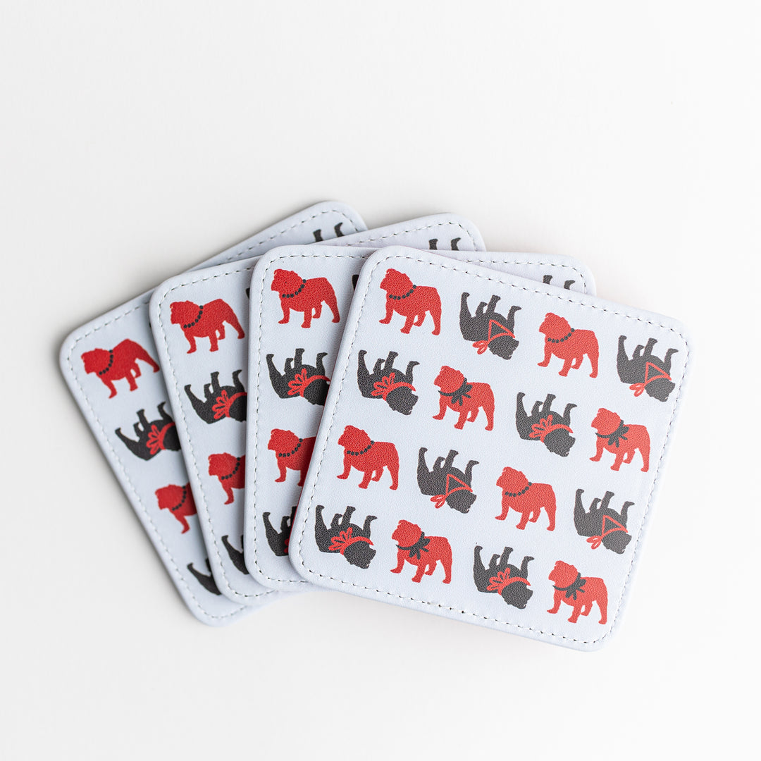 Georgia Bulldog Coasters, Set of 4