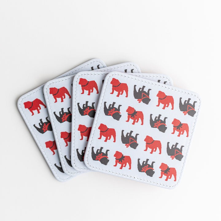 Georgia Bulldog Coasters, Set of 4