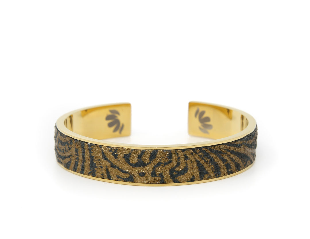 Carved in Black and Bronze Bangle