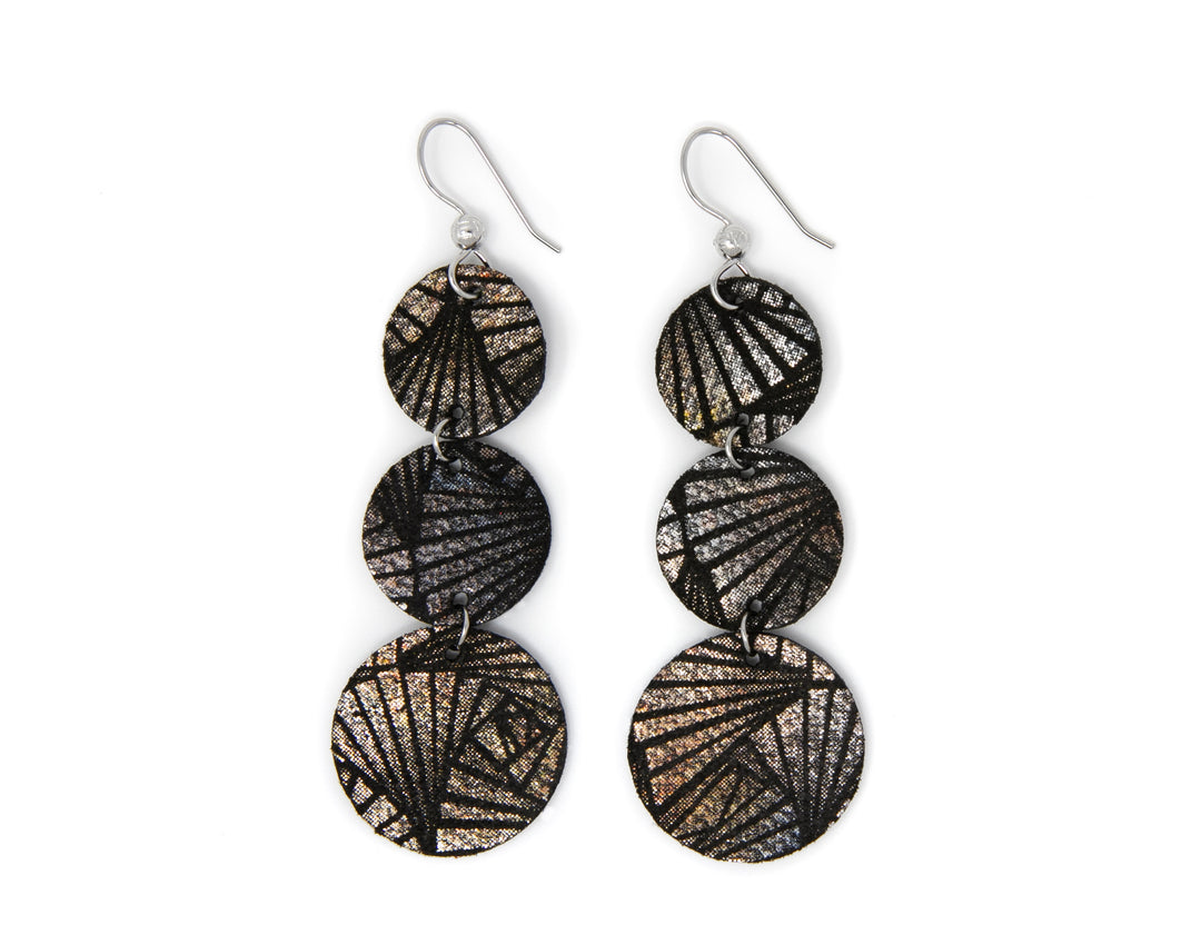 Fanfare Black Cascade Earrings