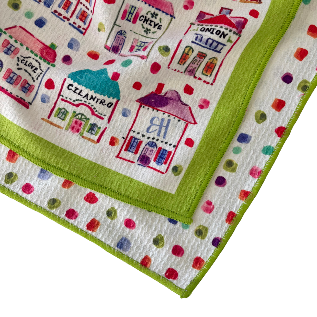 Spice Village Double-Sided Tea Towel