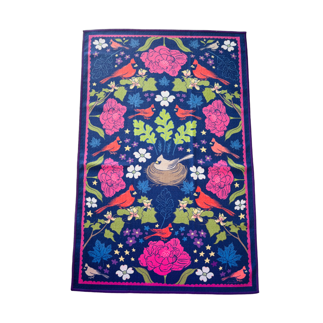 Cardinal Love Double-Sided Tea Towel