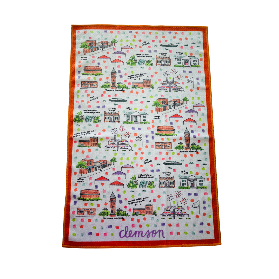Clemson Double-Sided Tea Towel