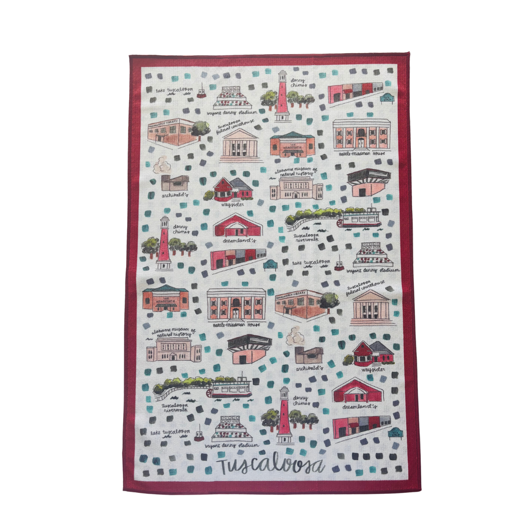 Tuscaloosa Double-Sided Tea Towel