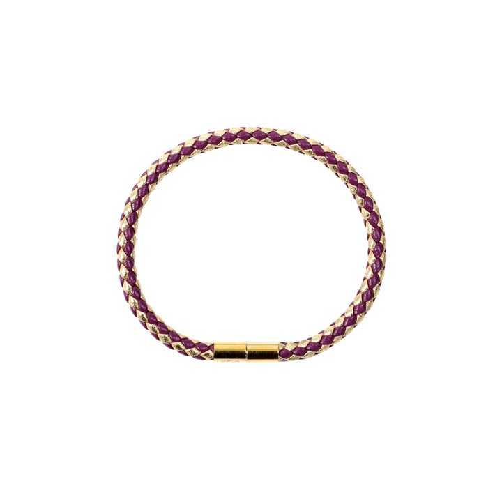 Braided Bracelet - Purple + Gold
