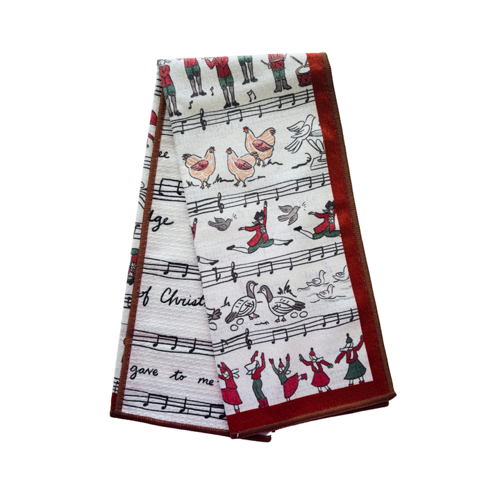 12 Days of Christmas Double-Sided Tea Towel
