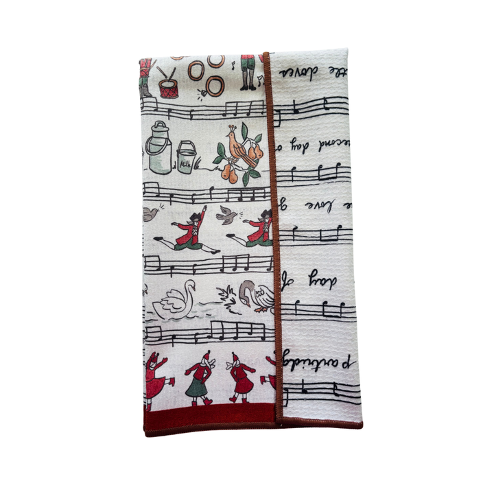 12 Days of Christmas Double-Sided Tea Towel