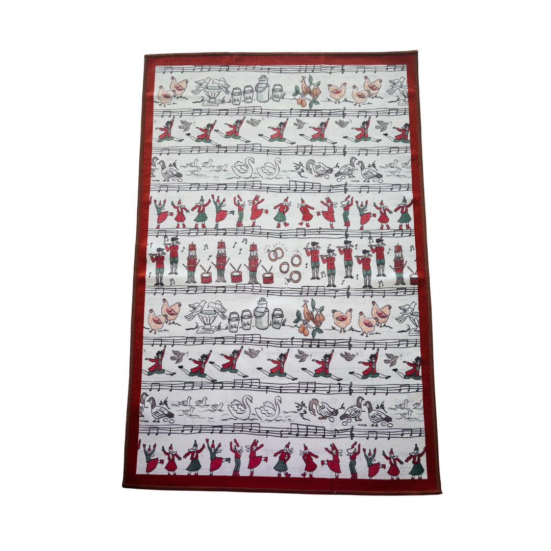 12 Days of Christmas Double-Sided Tea Towel