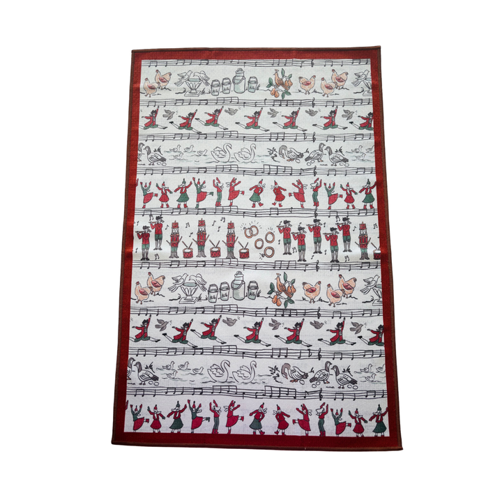 12 Days of Christmas Double-Sided Tea Towel