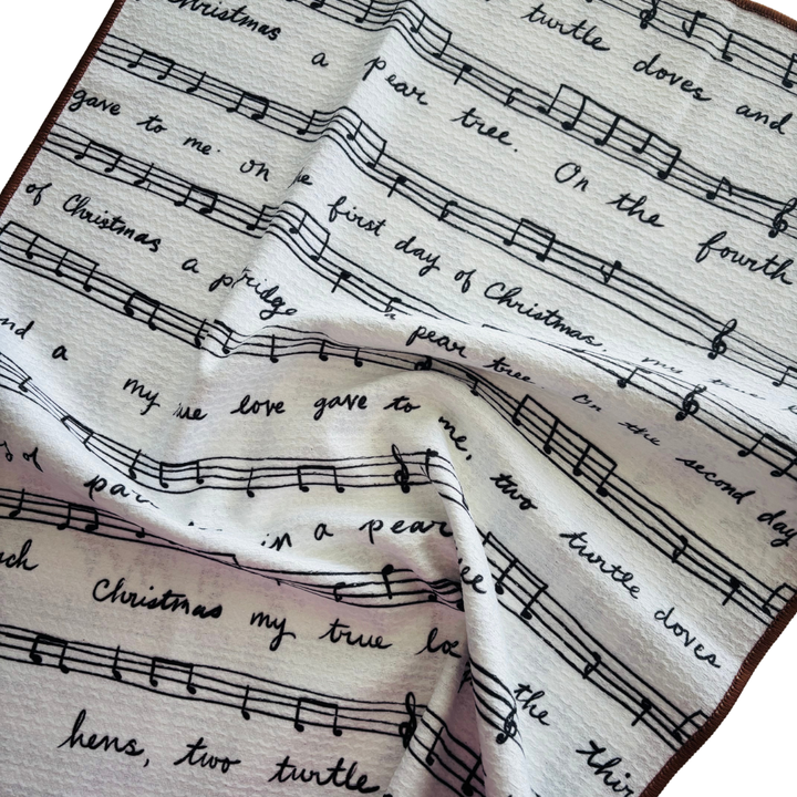 12 Days of Christmas Double-Sided Tea Towel