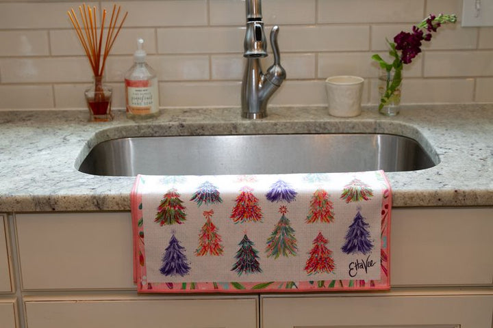 Spruce & Berries Double-Sided Tea Towel