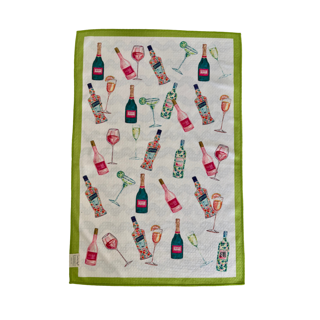 Cocktails Double-Sided Tea Towel