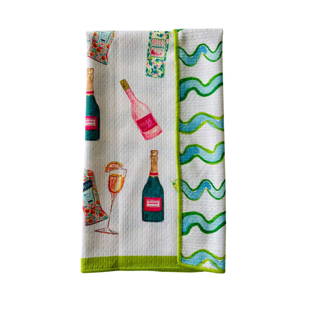 Cocktails Double-Sided Tea Towel