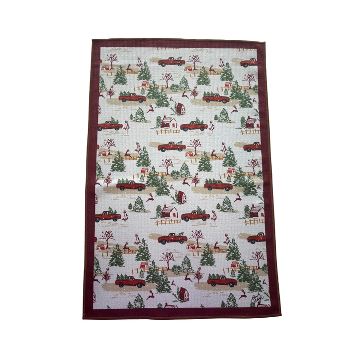 Christmas Tree Farm Double-Sided Tea Towel