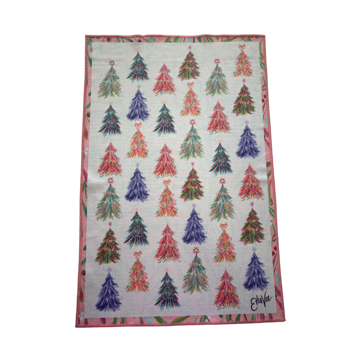 Spruce & Berries Double-Sided Tea Towel