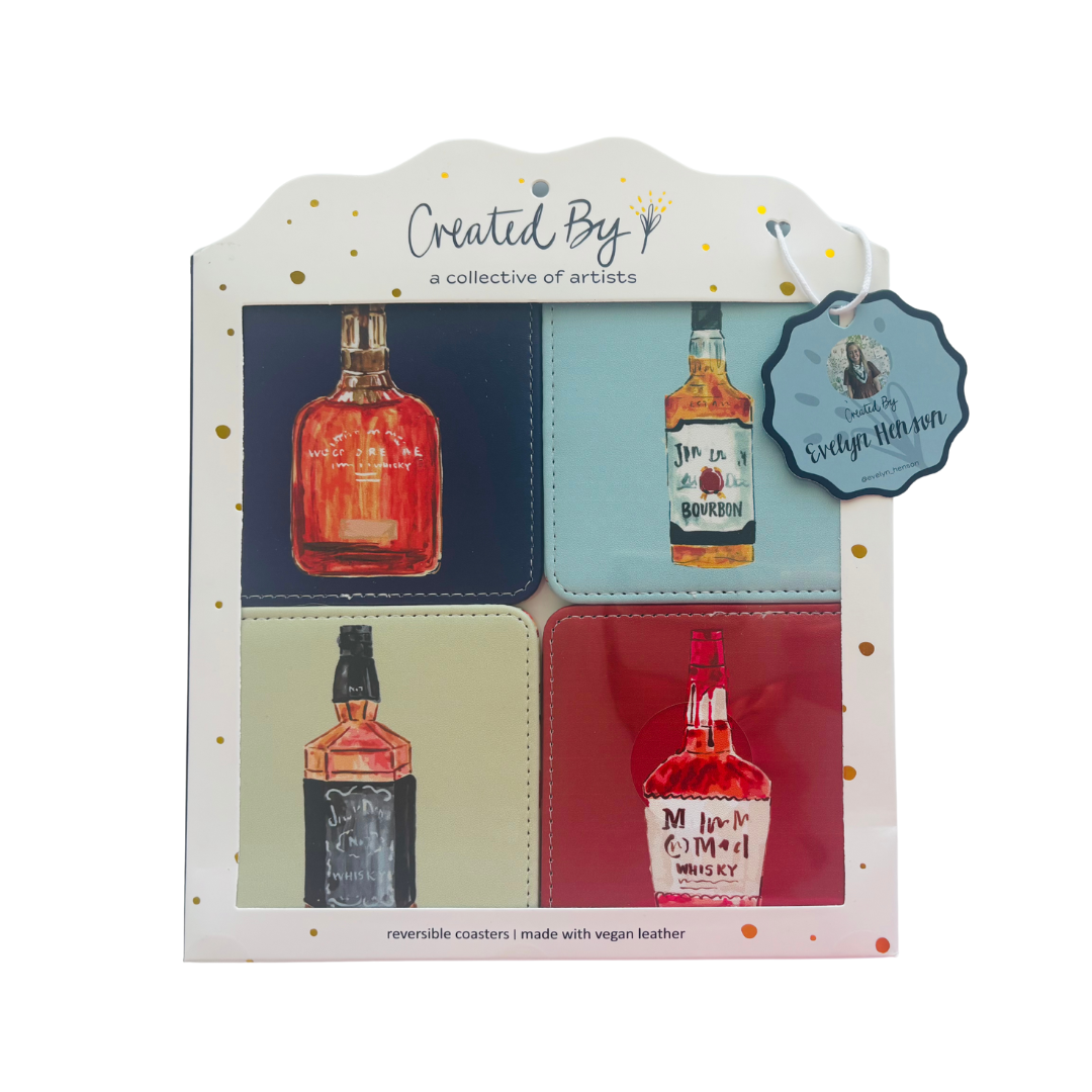 Bourbon Trail Coasters, Set of 4