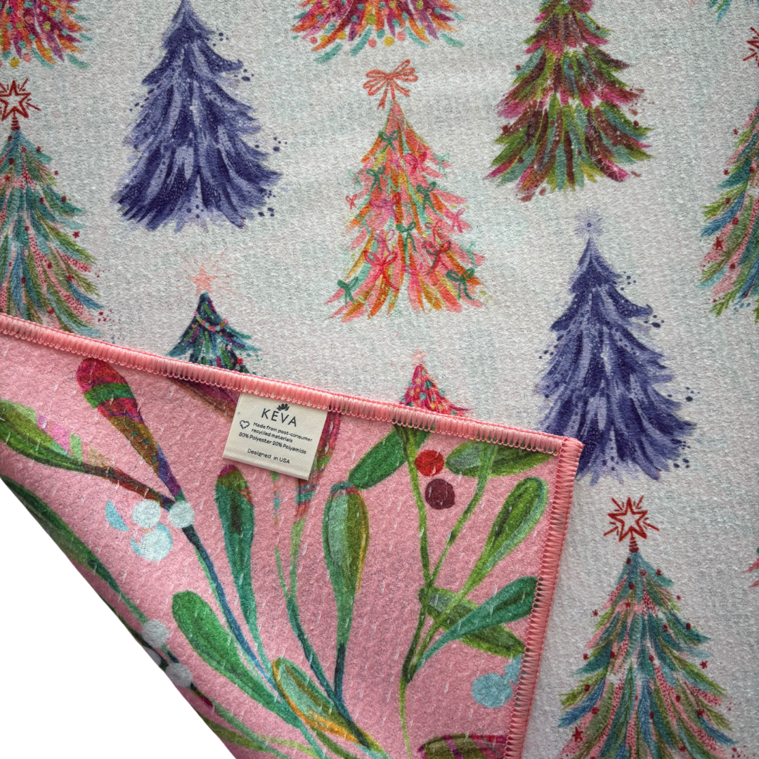 Spruce & Berries Double-Sided Tea Towel