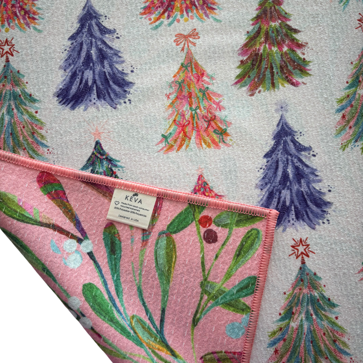 Spruce & Berries Double-Sided Tea Towel