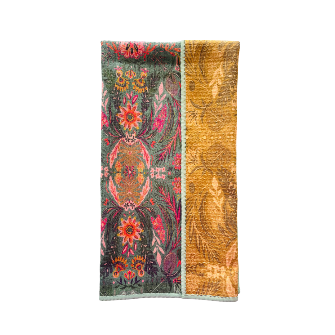 Amina Gold Double-Sided Tea Towel