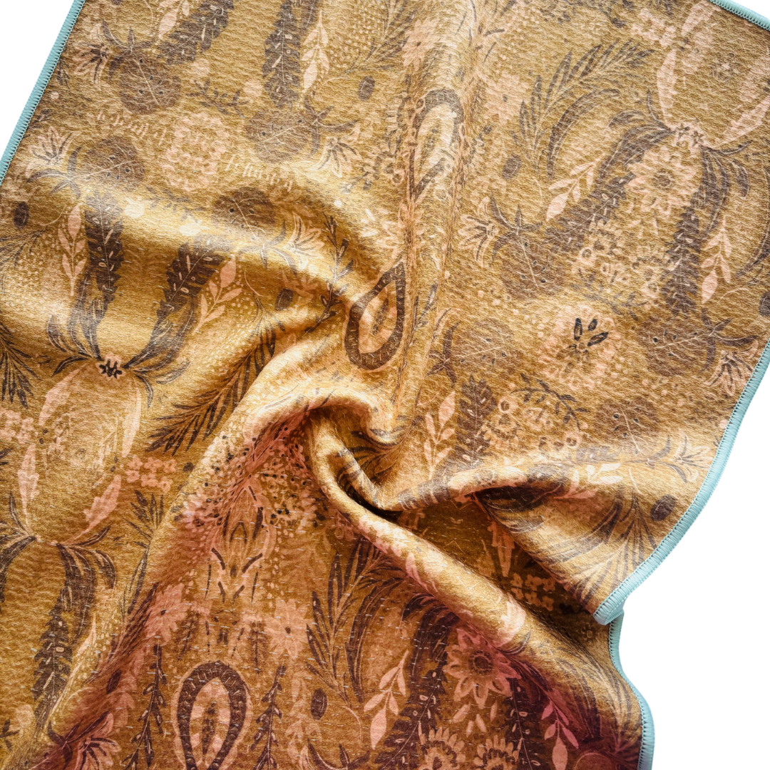 Amina Gold Double-Sided Tea Towel