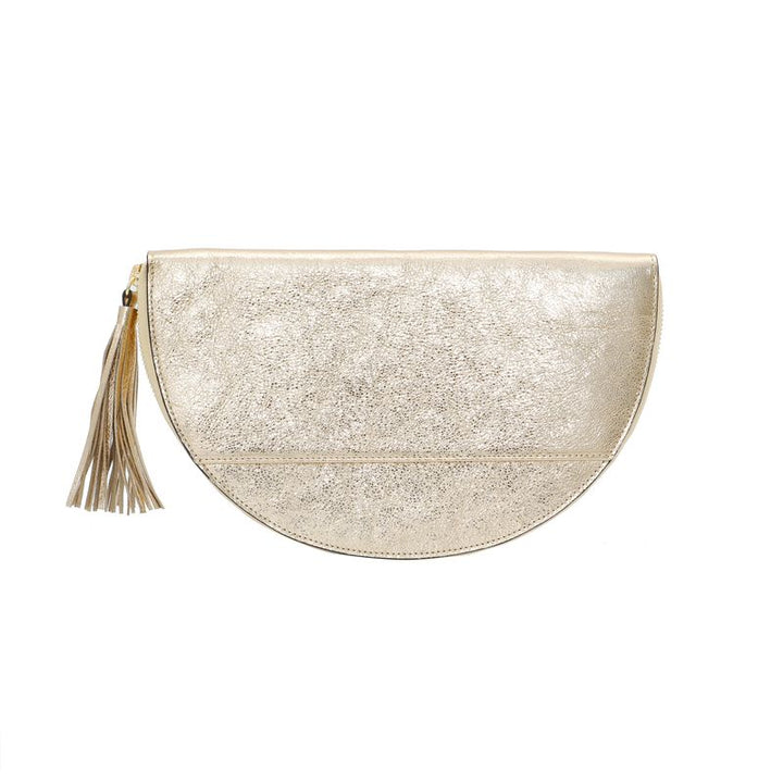 Stay Gold Half Moon Clutch