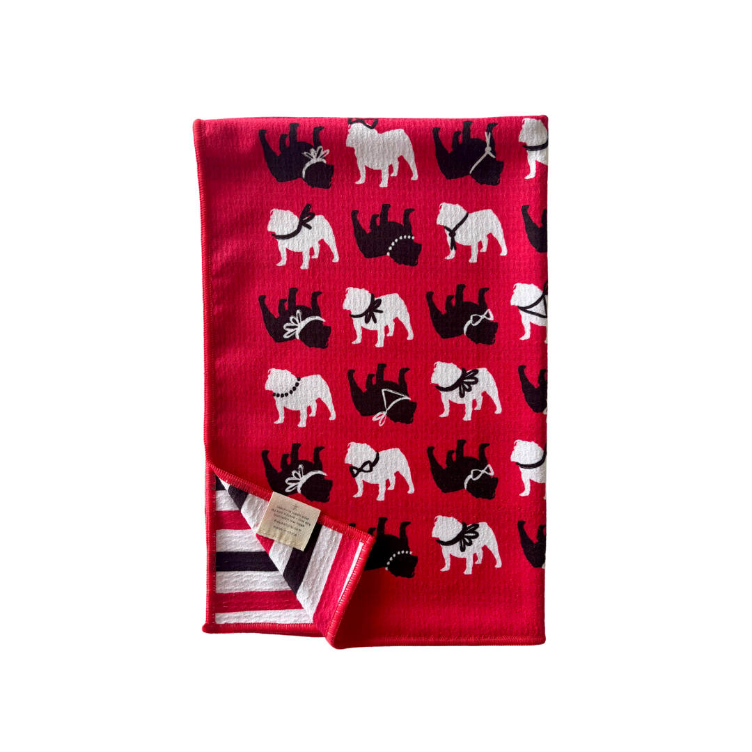 Spirit Bulldog Double-Sided Tea Towel