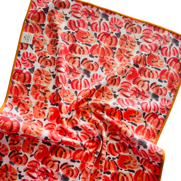 Pumpkin Patch Double-Sided Tea Towel