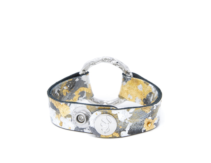 The Phyllis Leather Bracelet | Hand-Painted by Lauren Wade