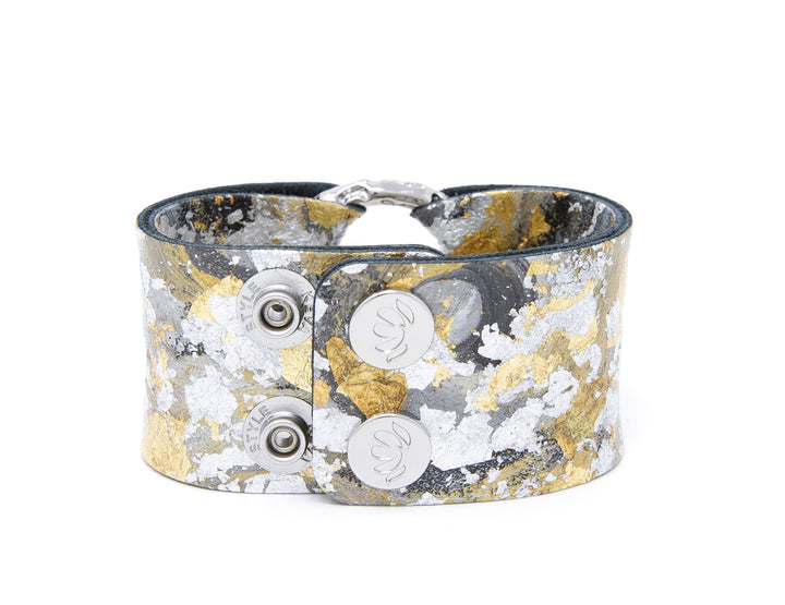 The Phyllis Leather Cuff | Hand-Painted by Lauren Wade