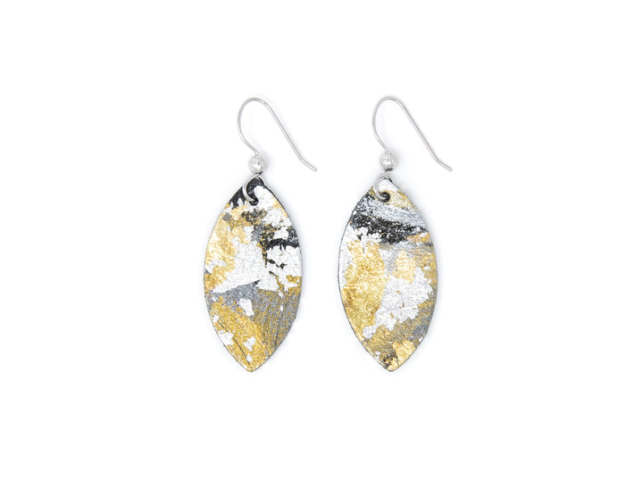 The Phyllis Leather Earrings | Hand-Painted By Lauren Wade