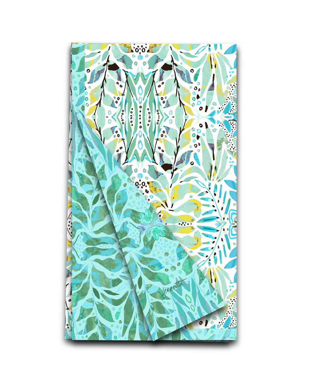 Amina Sea Glass Double-Sided Tea Towel