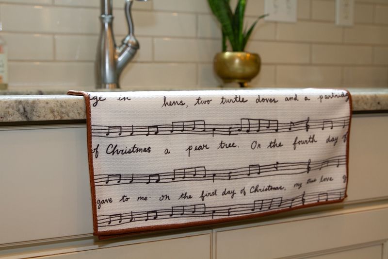 12 Days of Christmas Double-Sided Tea Towel