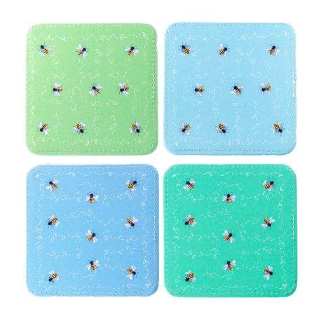 Bee Happy Coasters, Set of 4