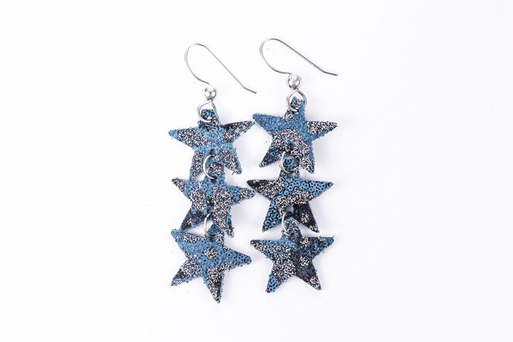 Blue Moon Star Earrings