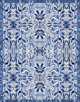 Amina Indigo Double-Sided Tea Towel