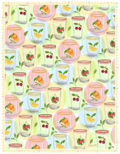 Squeeze The Day Double-Sided Tea Towel