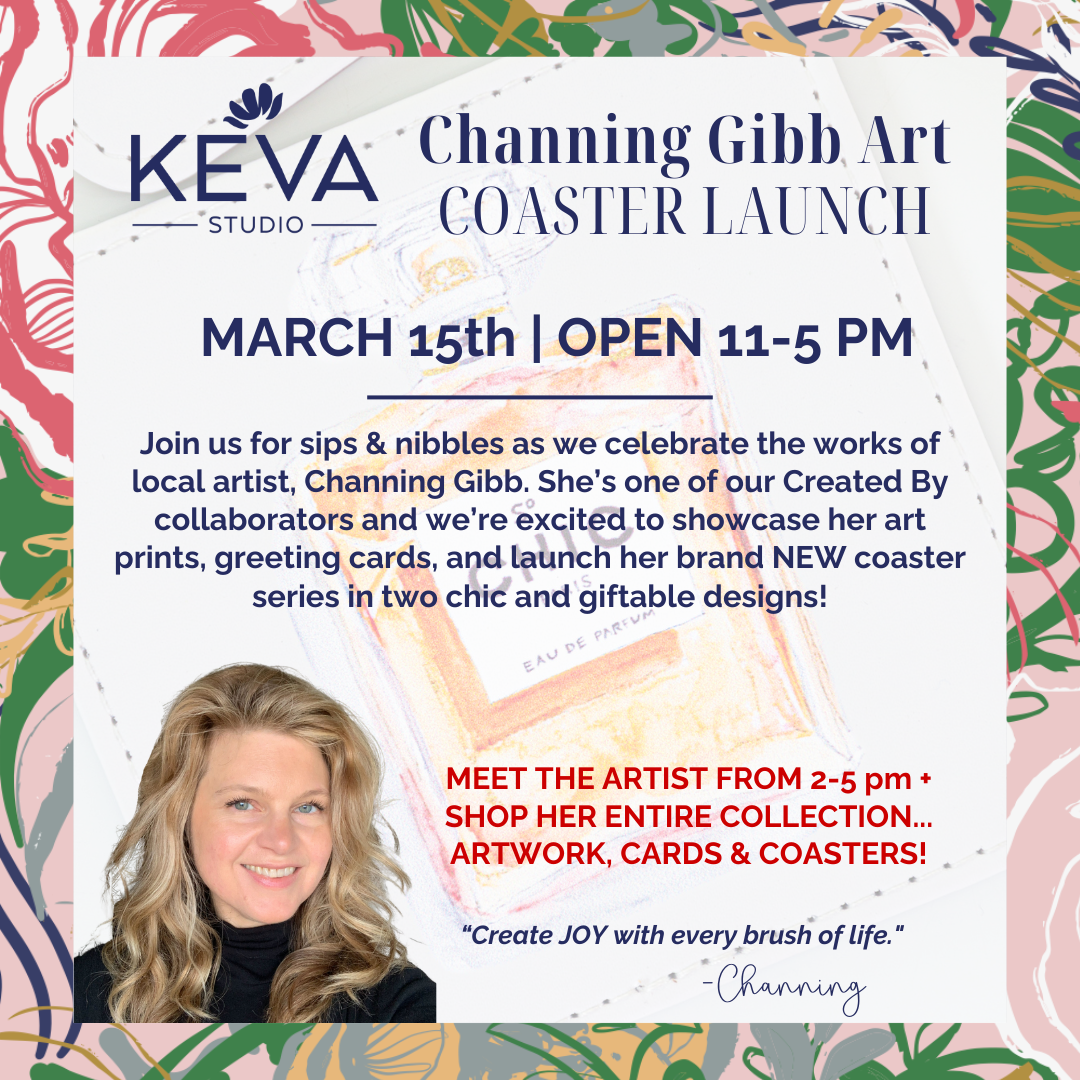 Channing Gibb Art Coaster Launch  Saturday, March 15