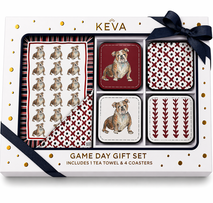 Bulldog in Classic Maroon Game Day Gift Set