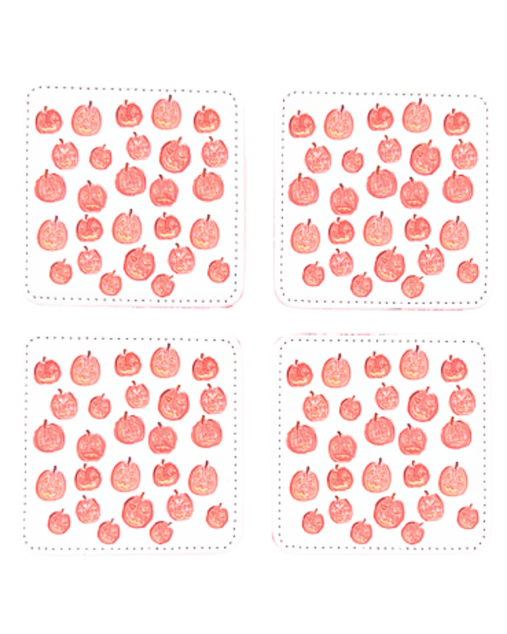 Pumpkin Patch Coasters, Set of 4