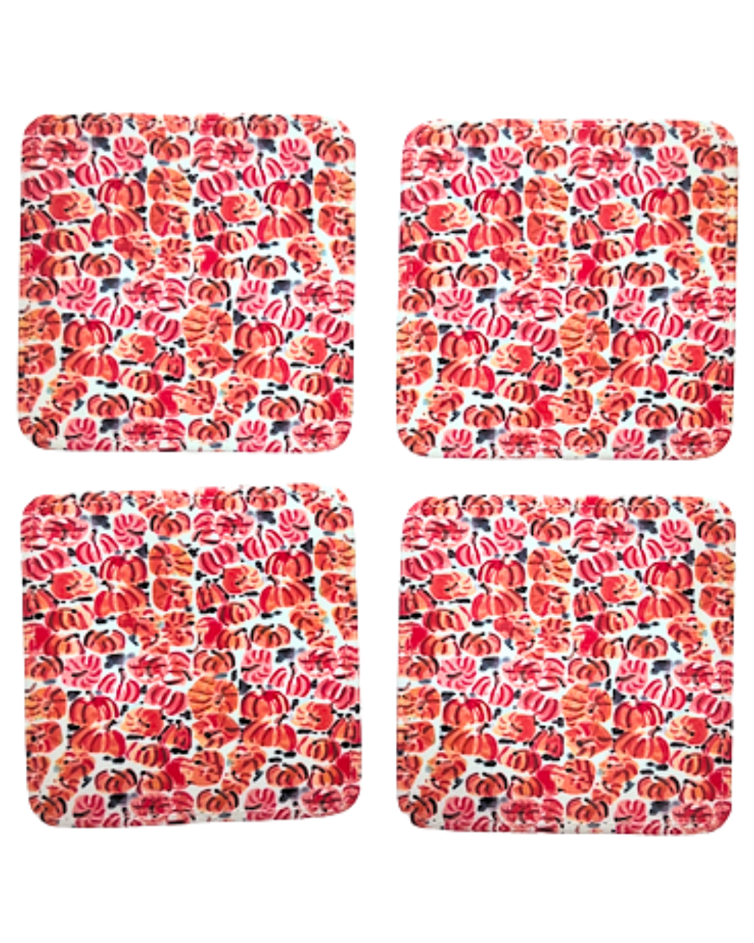 Pumpkin Patch Coasters, Set of 4
