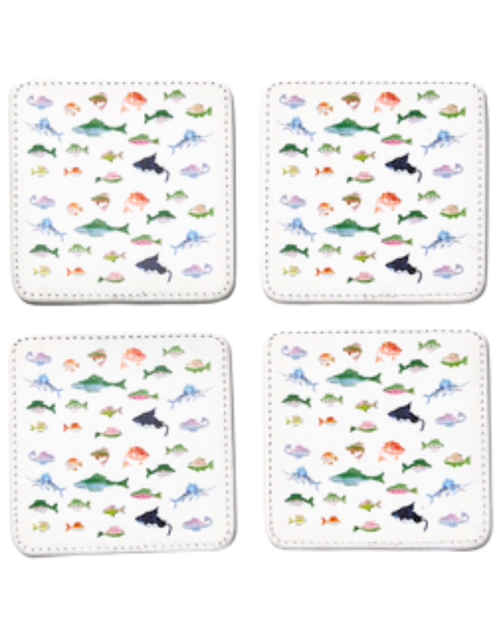 Reel It In Coasters, Set of 4