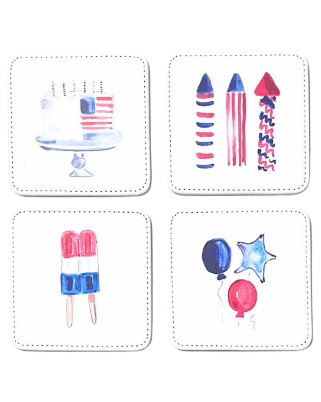 Summer Fun Coasters, Set of 4