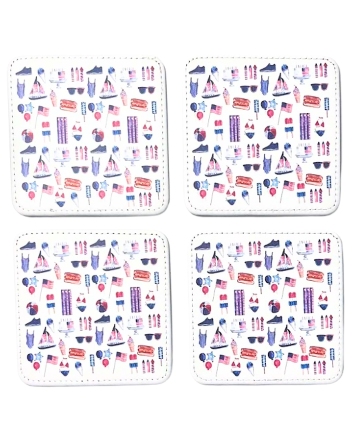 Summer Fun Coasters, Set of 4
