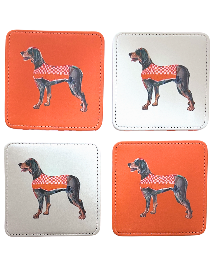 Hound Dog Game Day Coasters, Set of 4