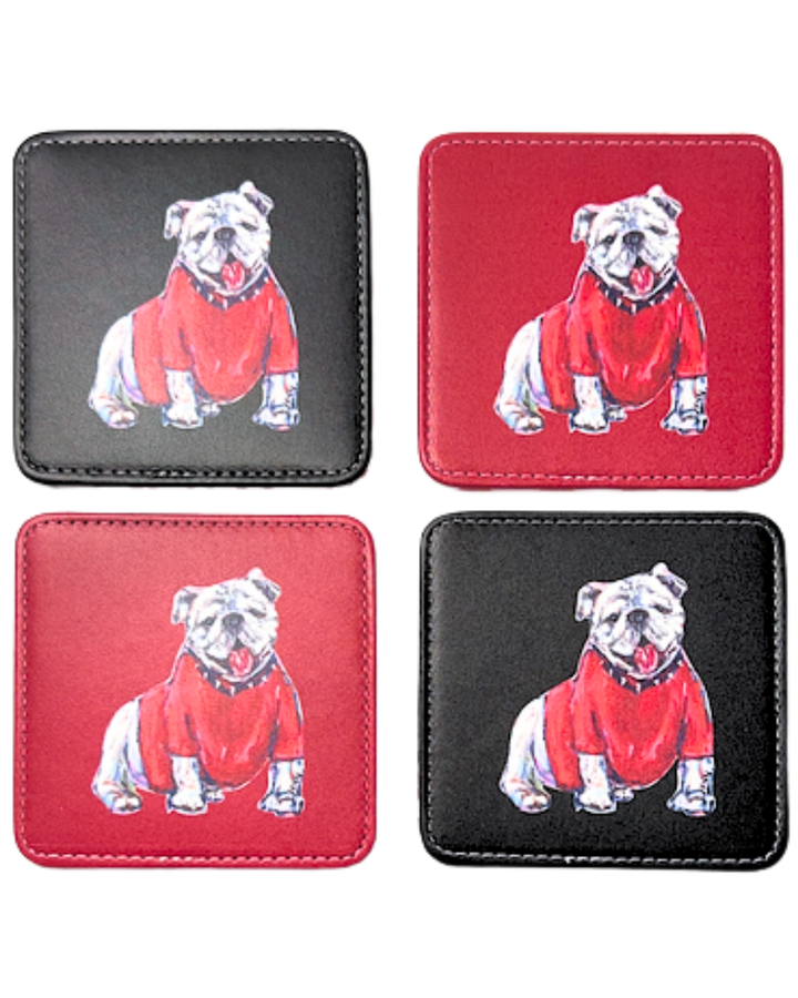 Bulldog in Red Game Coasters