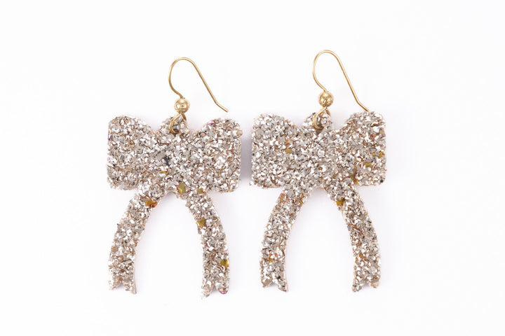 Sparkle in Gold Ribbon Earrings