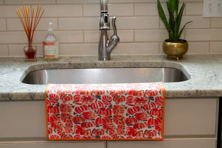 Pumpkin Patch Double-Sided Tea Towel