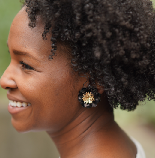 Mint Floral Stud Earrings